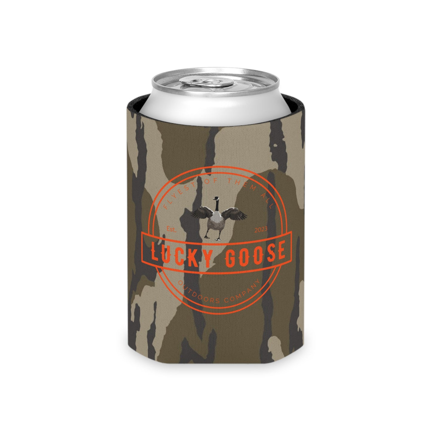 Lucky Goose Circle Camo Can Cooler